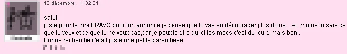 Mail reçu sur AdopteUnMec