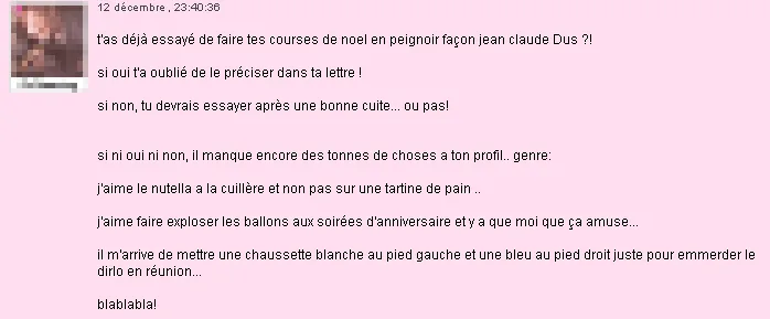 Mail reçu sur AdopteUnMec