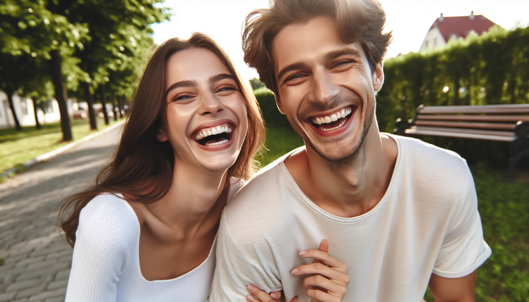 Couple heureux partageant des valeurs communes